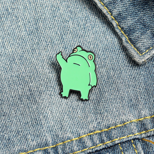 Mikey the Middle Finger Frog Enamel Pin