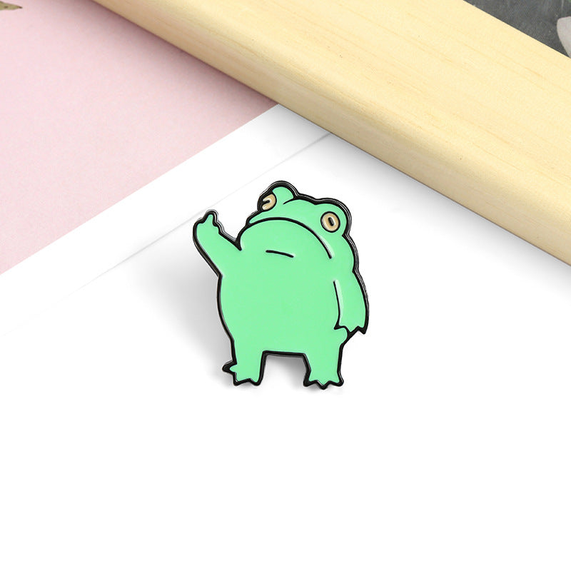 Mikey the Middle Finger Frog Enamel Pin