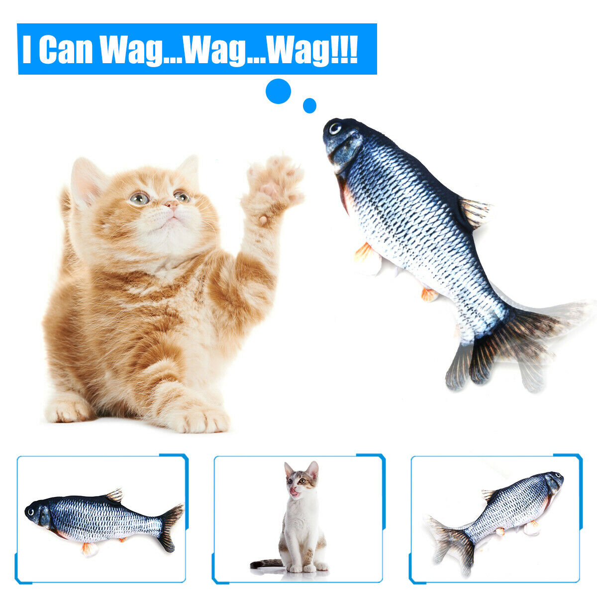 Soft Electronic Fish-Shaped Cat Toy