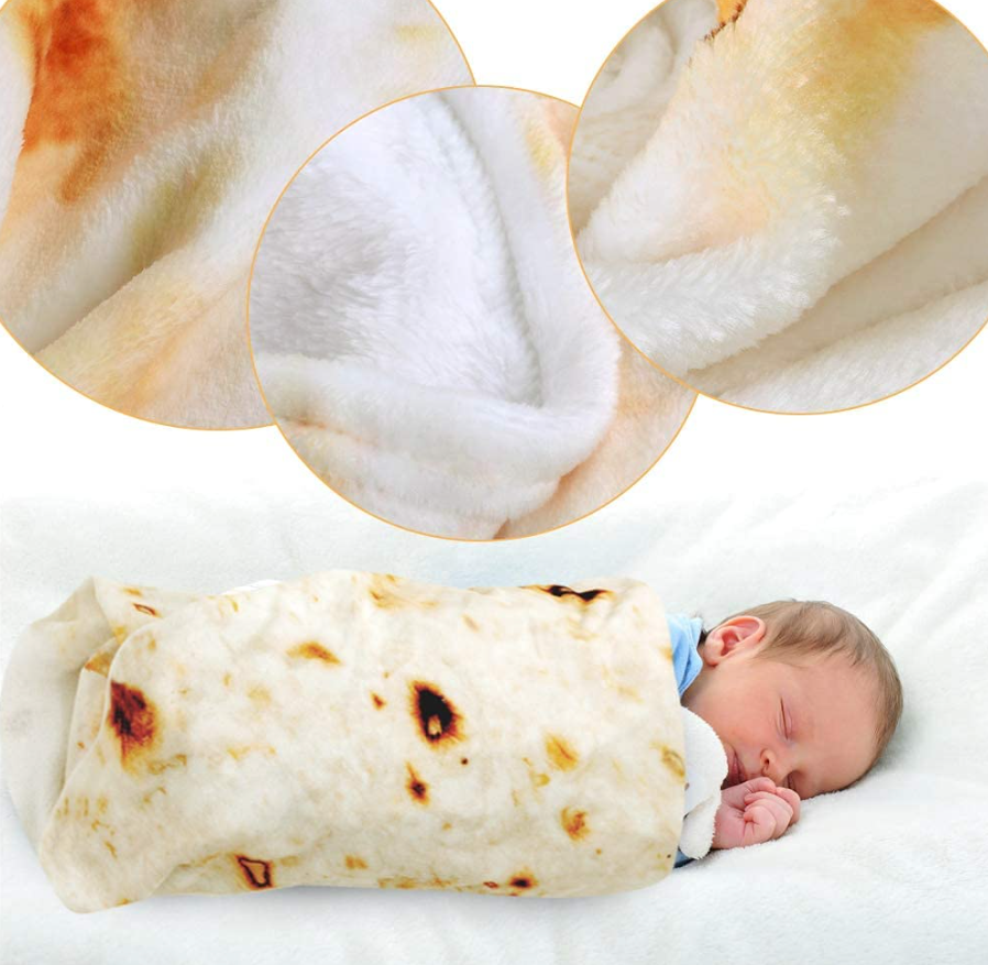 Burrito Swaddle Blanket for Baby with Hat