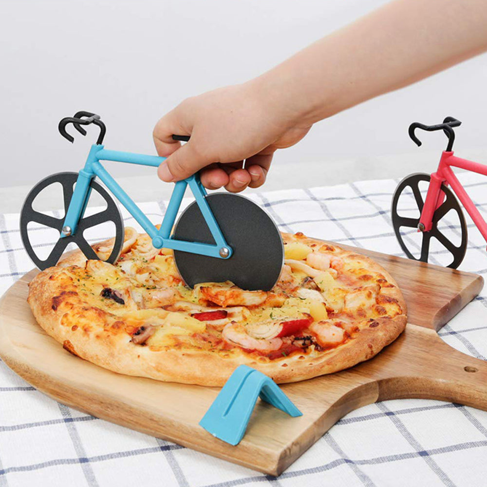 SpinSlice™ Stainless Steel Bicycle Pizza Cutter