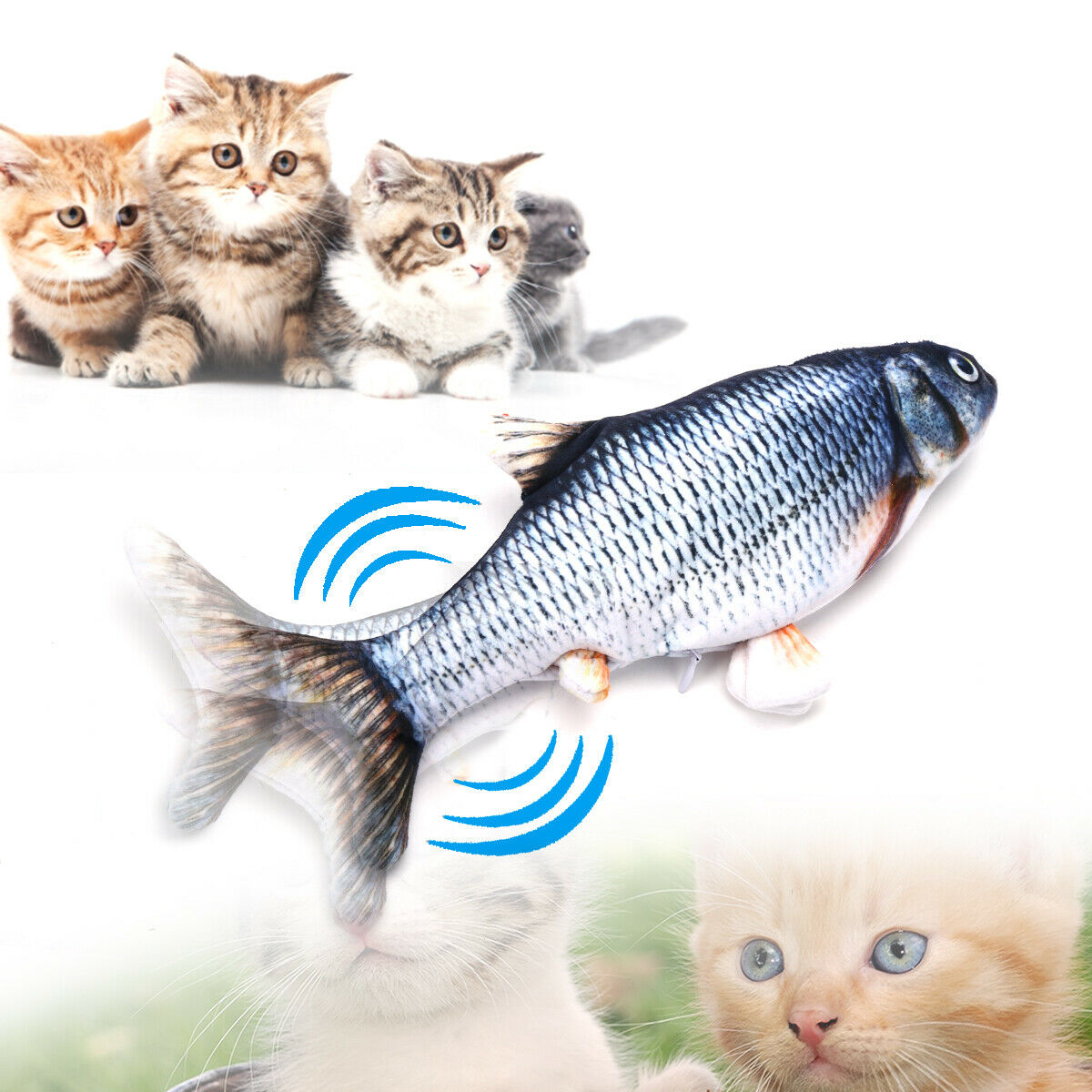 Soft Electronic Fish-Shaped Cat Toy